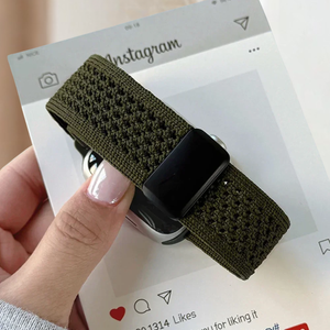 Crocheted watch band Green