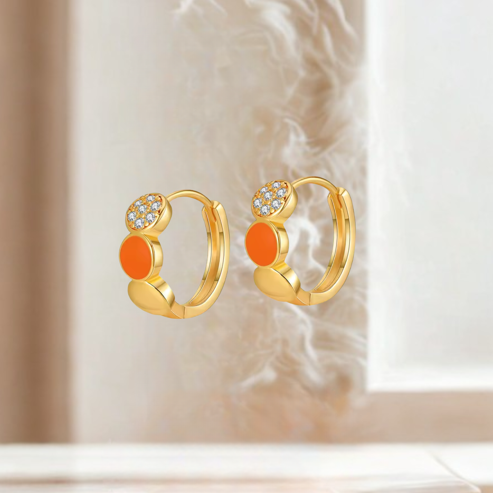 Geometric Hoop Earrings - 3 small circles