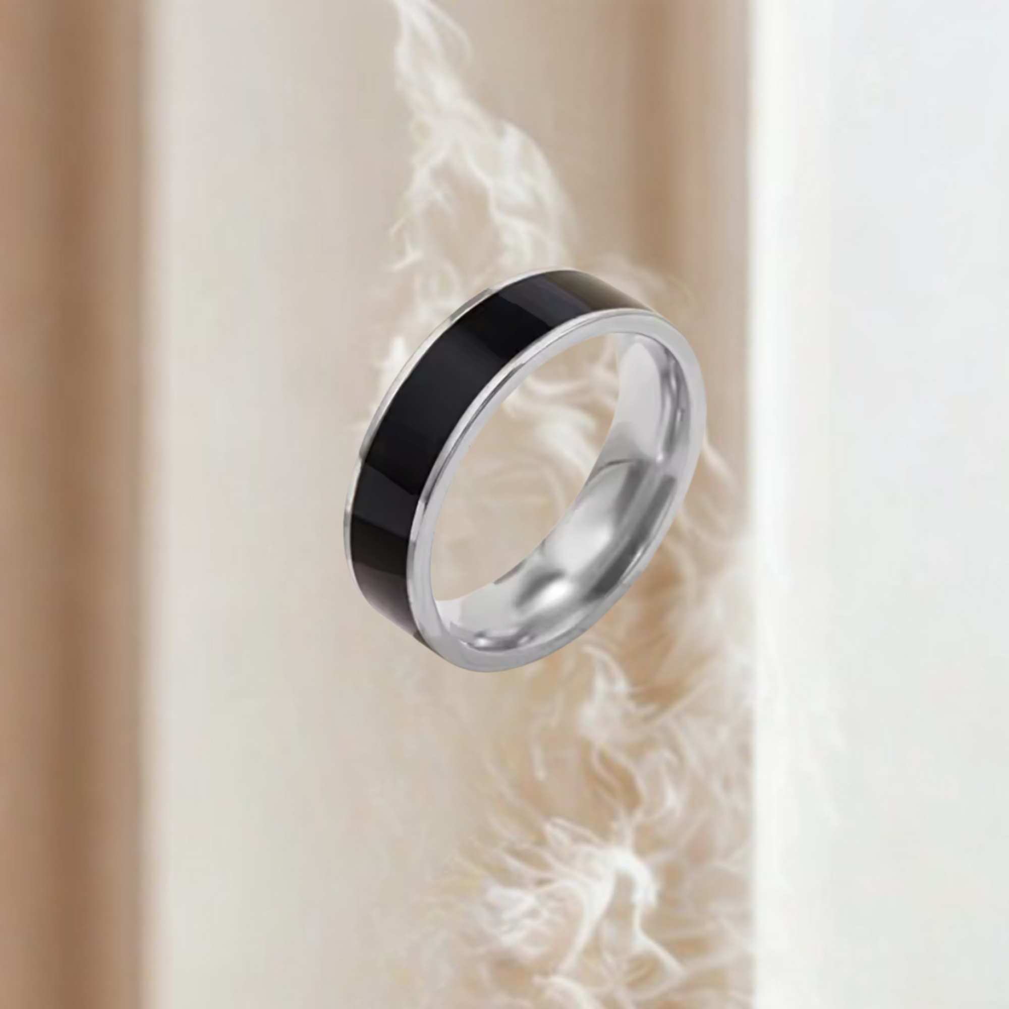 Classic Thick Ring (silver-black size 10)