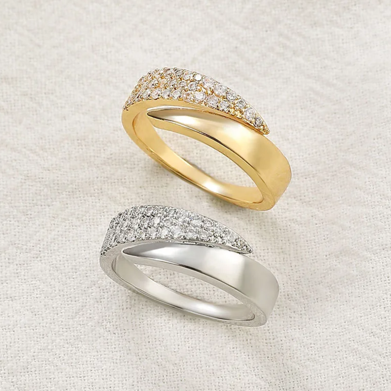 Sharp Twisted Ring Silver