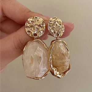Resin Gold Earrings