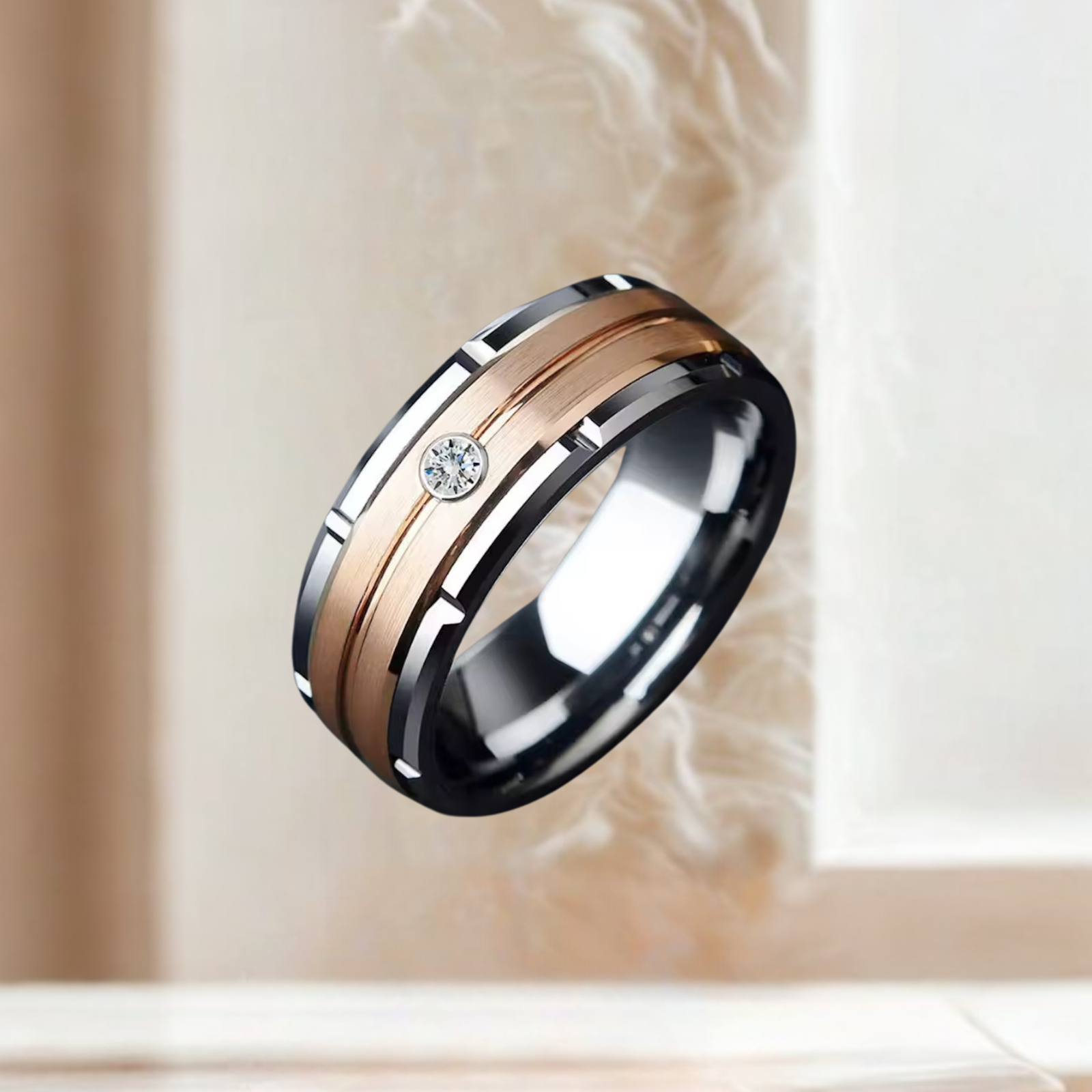Manly Ring (silver-rose gold size 8)