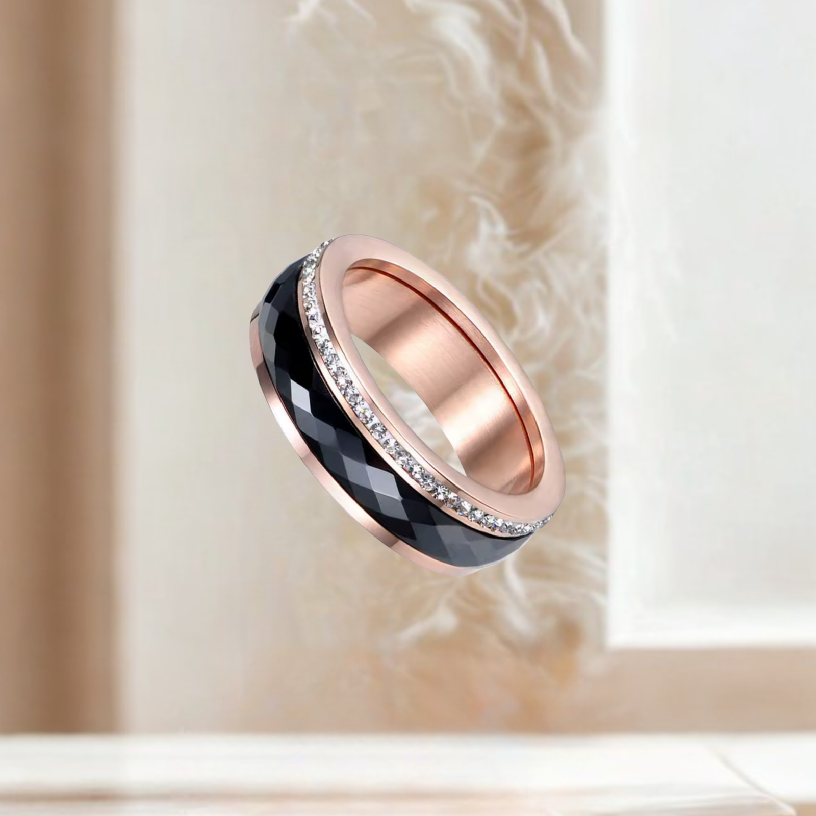 Serenity Ring (rose gold-black size 9)