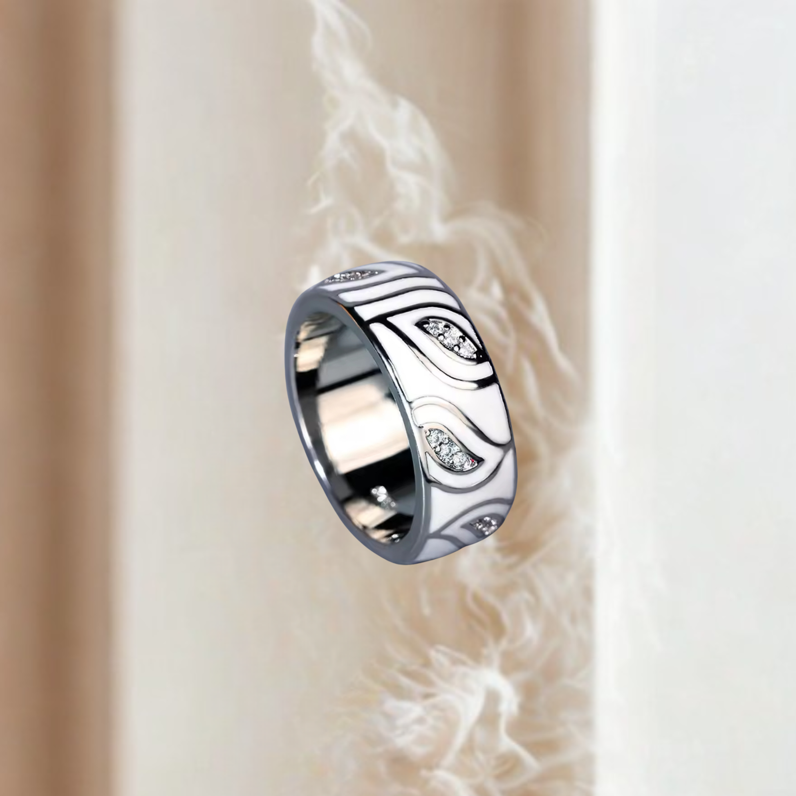 Leaf Ring (white-silver size 10)