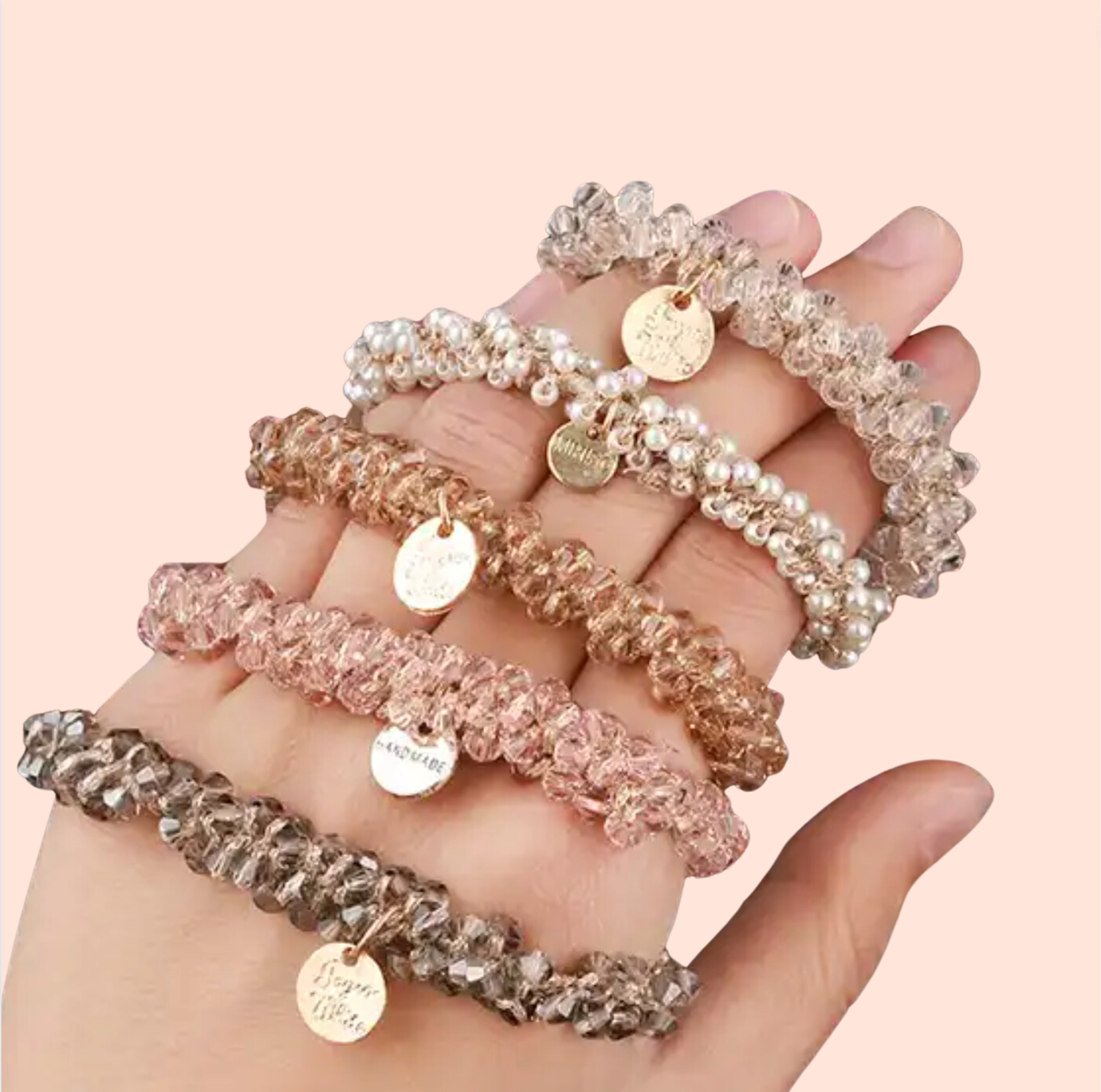 Small Crystal Hair Ties