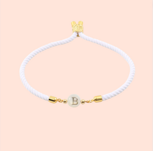 WHITE Letter Rope Bracelets