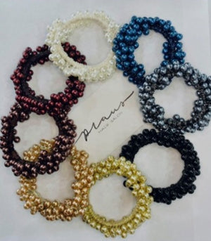 Hair beaded scrunchies